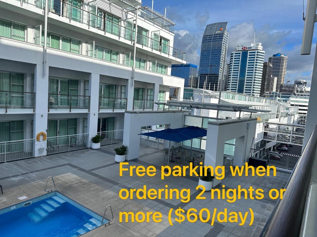 Waterfront Seaview Hotel Apartment - Same Building Block As Auckland Hilton Exterior foto