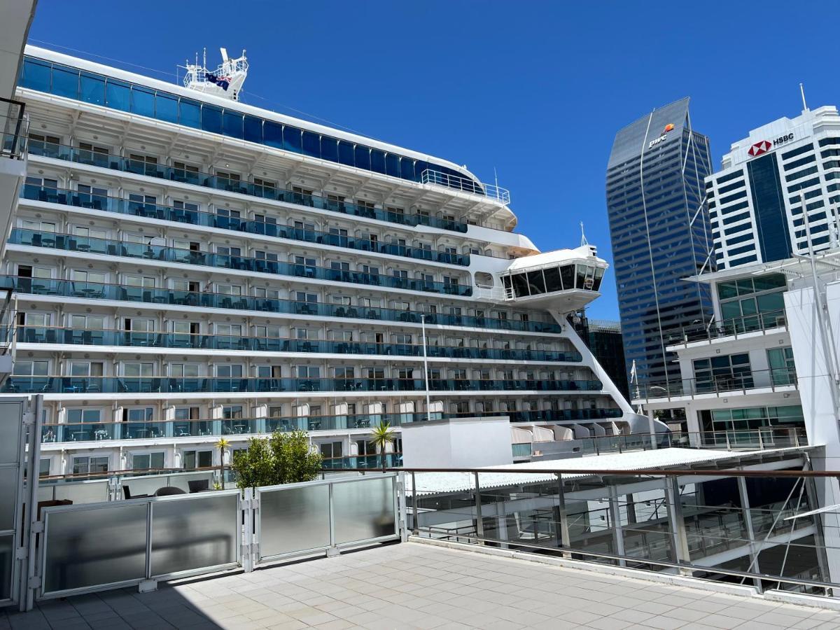 Waterfront Seaview Hotel Apartment - Same Building Block As Auckland Hilton Exterior foto