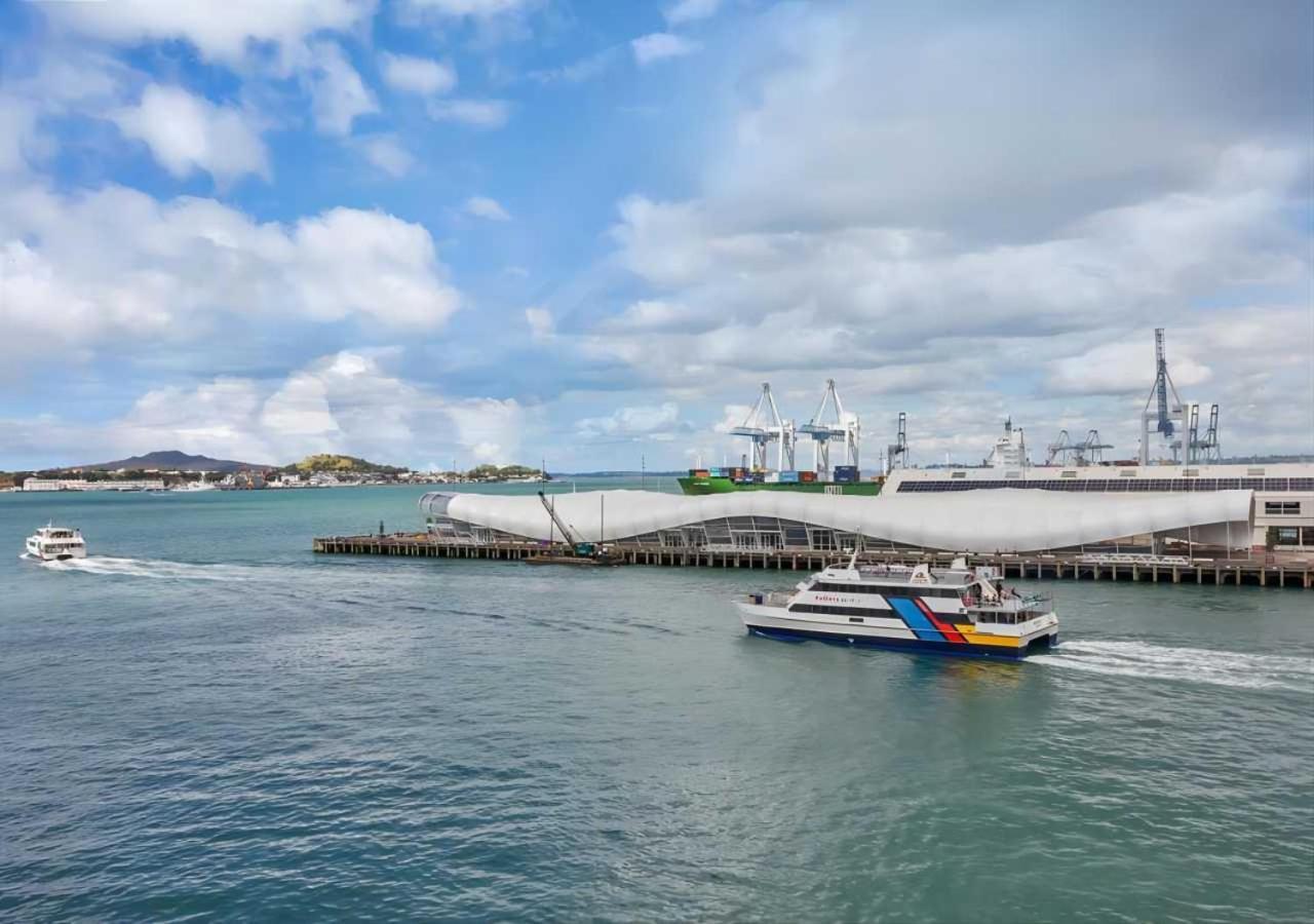 Waterfront Seaview Hotel Apartment - Same Building Block As Auckland Hilton Exterior foto