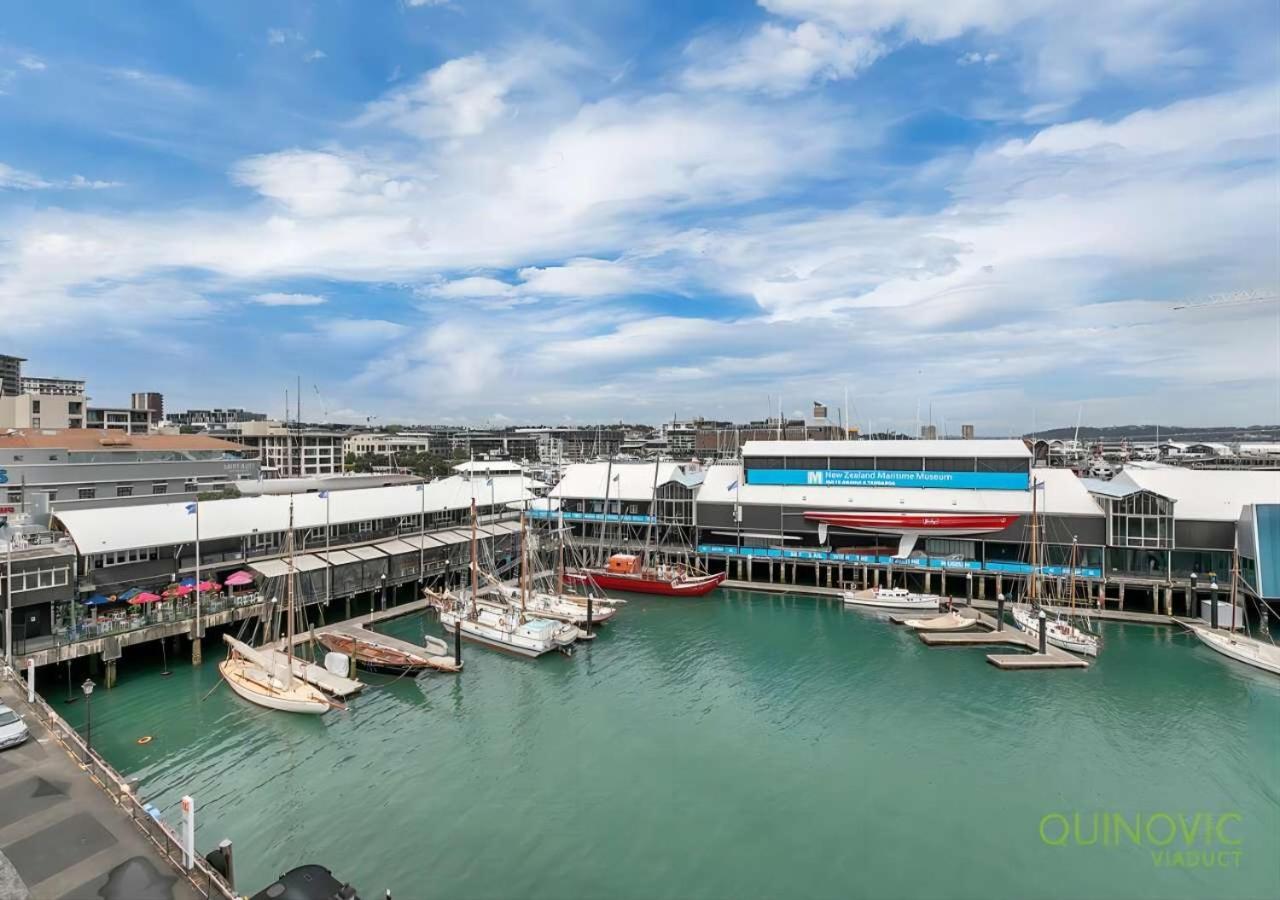 Waterfront Seaview Hotel Apartment - Same Building Block As Auckland Hilton Exterior foto
