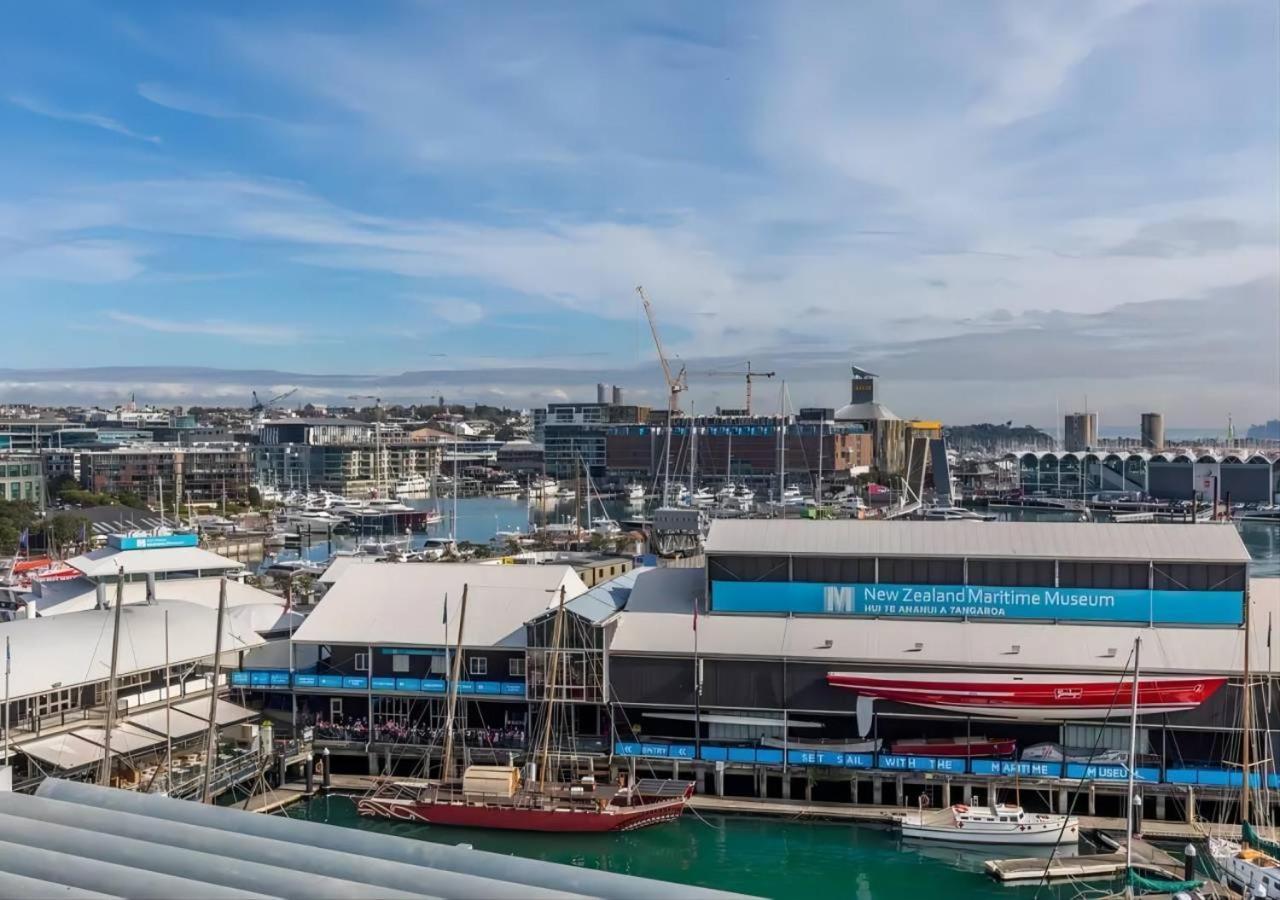 Waterfront Seaview Hotel Apartment - Same Building Block As Auckland Hilton Exterior foto