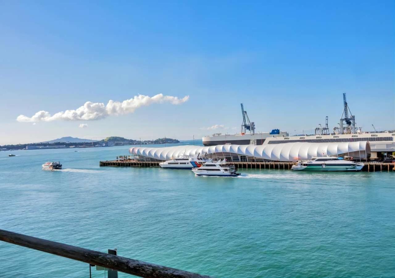 Waterfront Seaview Hotel Apartment - Same Building Block As Auckland Hilton Exterior foto
