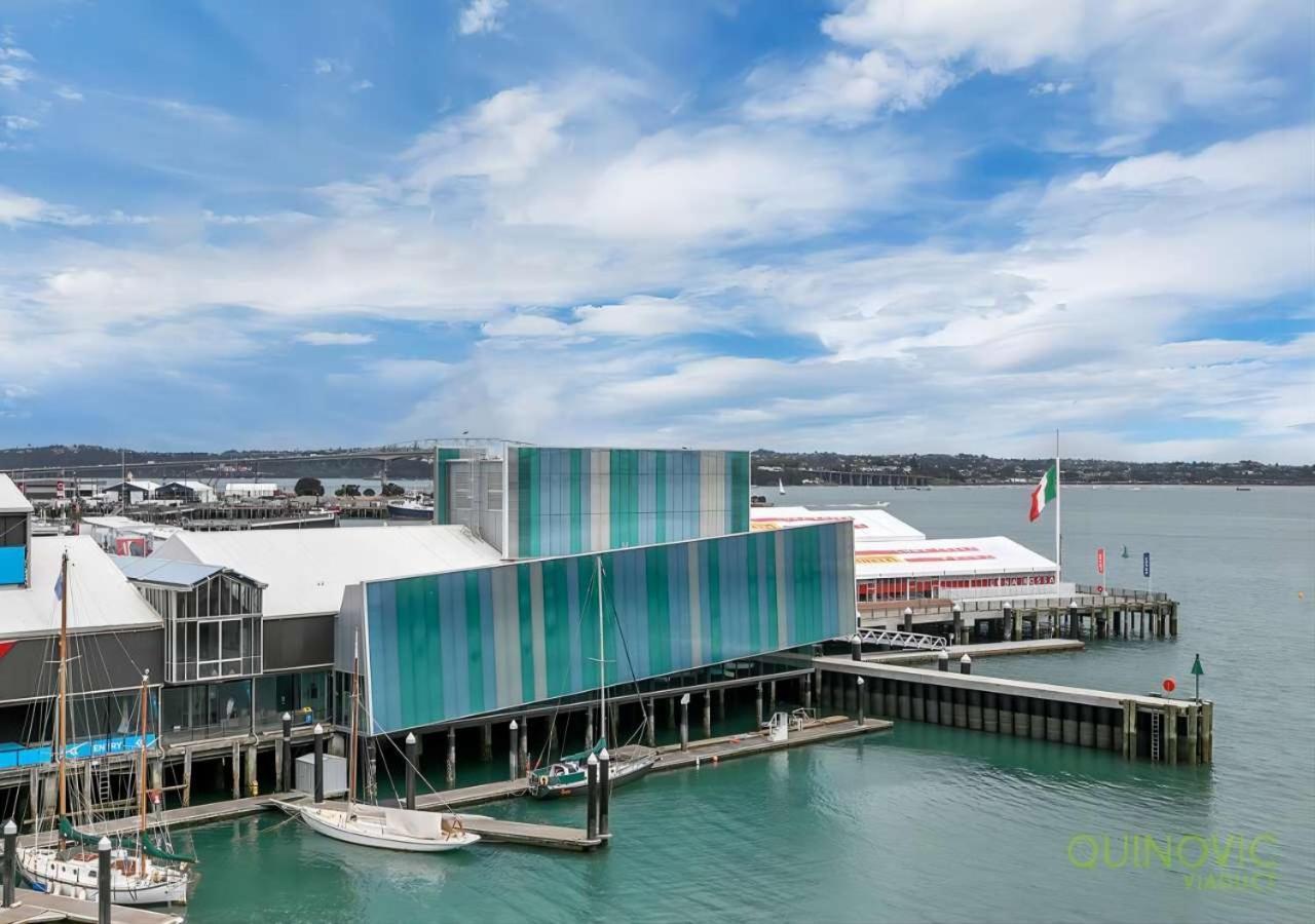 Waterfront Seaview Hotel Apartment - Same Building Block As Auckland Hilton Exterior foto